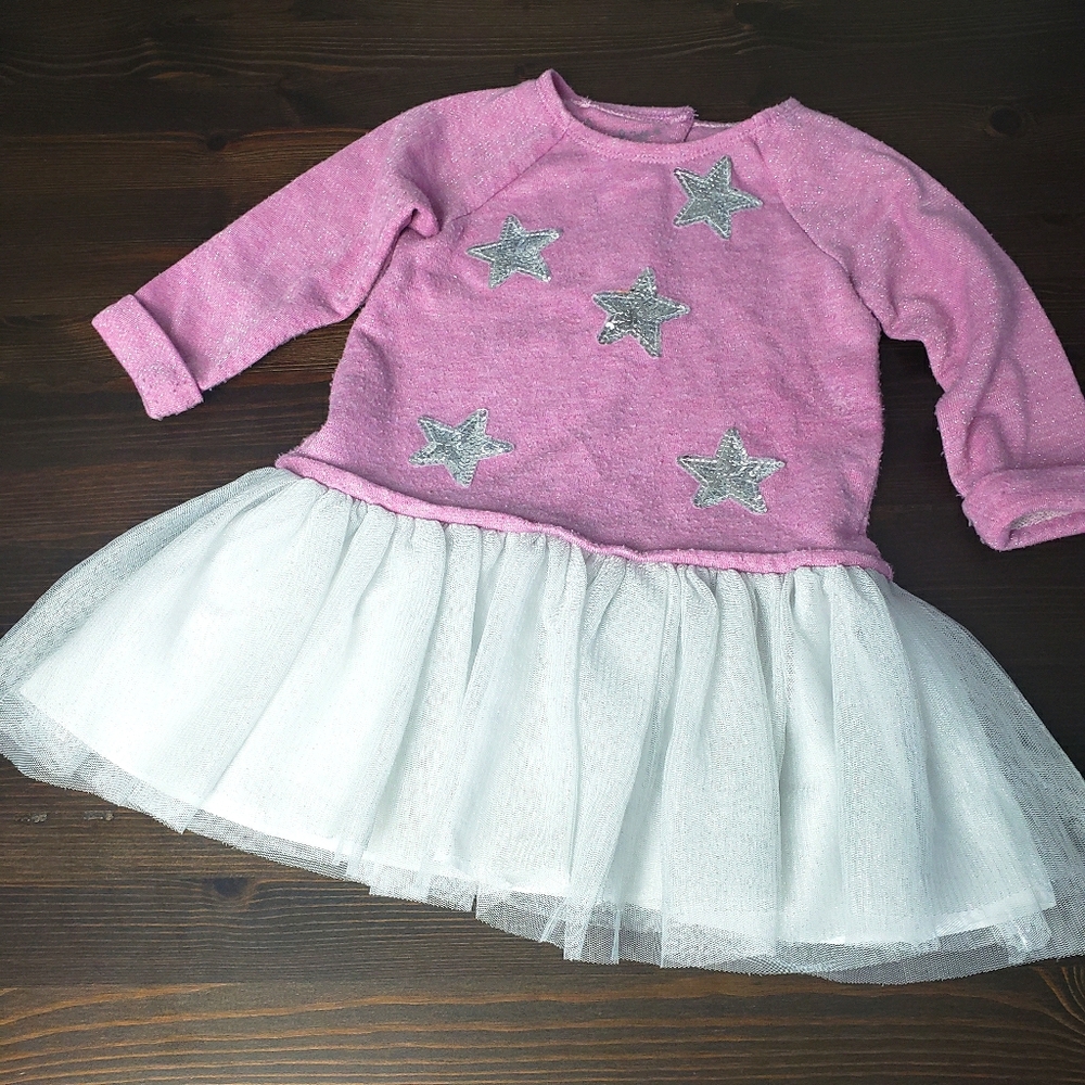Peppa & Julie pink & white shirt dress sz 3